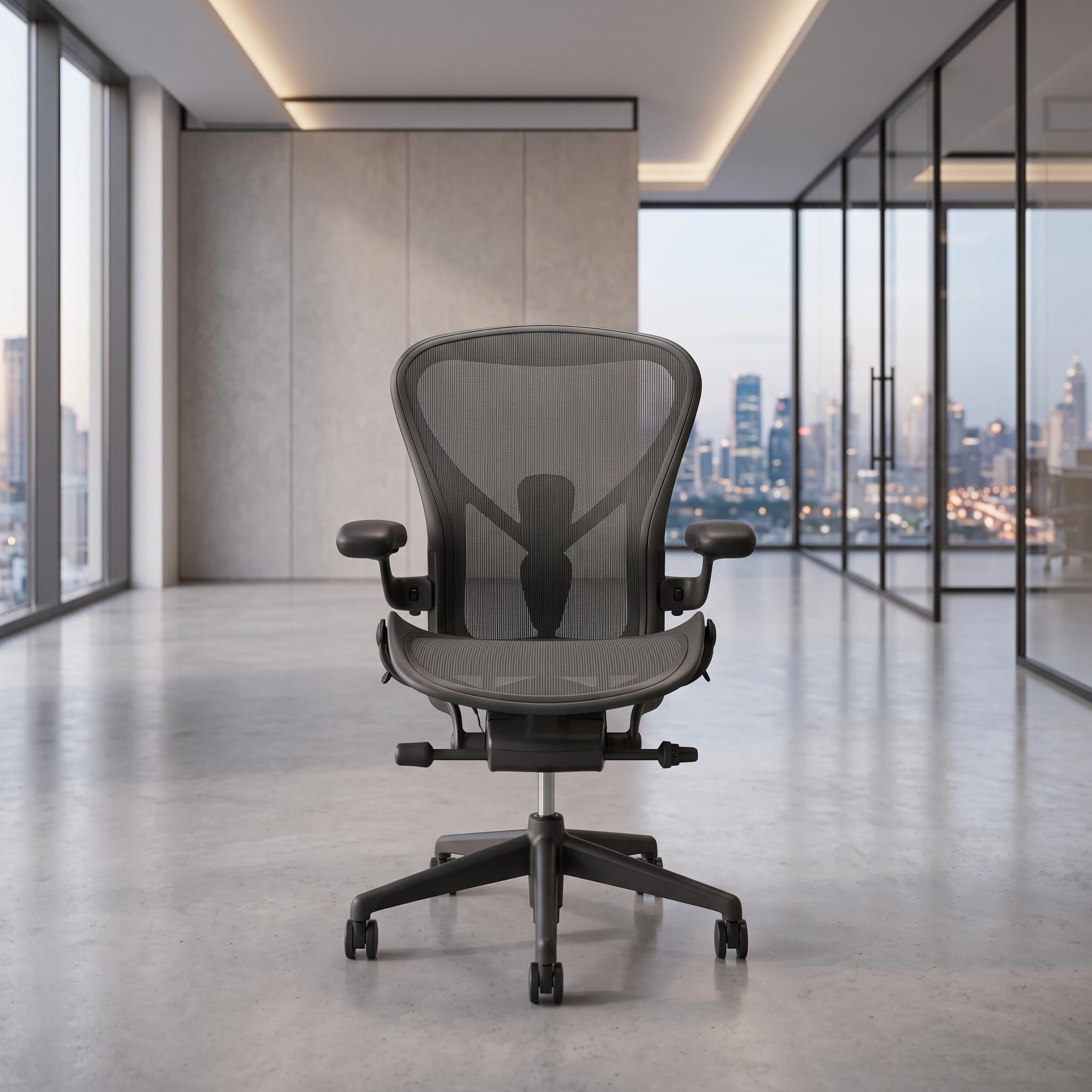 Used Herman Miller Aeron Remastered ergonomic office chair in UAE